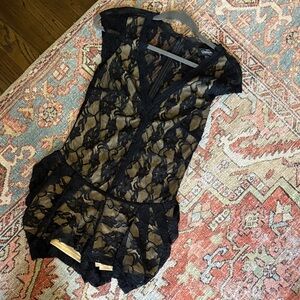 Bebe Black Lace Romper XS